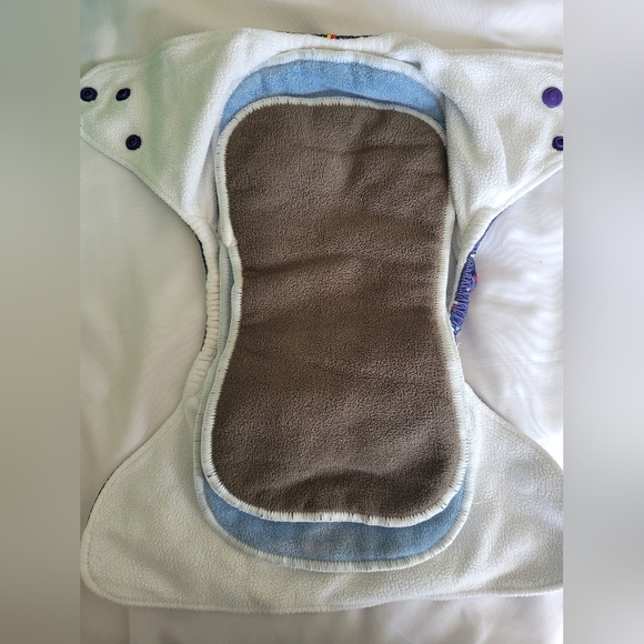 Navy Confetti Lil Helper Cloth Diaper OS AI2 - Picture 3 of 3